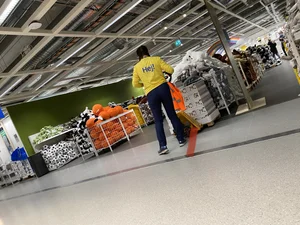 Candid Shop Assistant in Tight Pants at the Store Creepshots