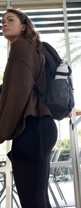 True Pawg in yoga pants and upshot at coffee line