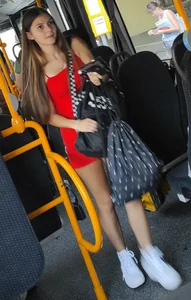 Skinny And Hot Candid Girls in a Public Bus Creepshots