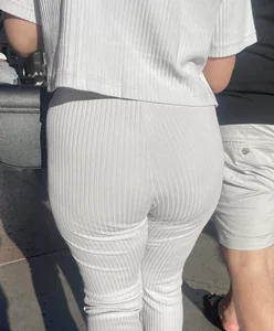 New years shopping, lots of sexy women in tight leggings