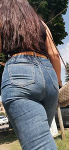 Nice view of a big ass armenian girl in jeans