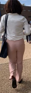 Even she can’t resist touching her own ass