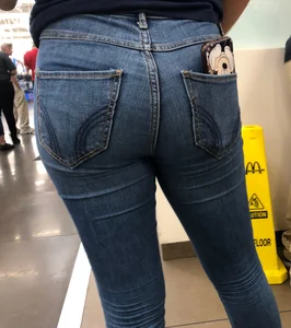 Perfect Booty in Tight Jeans with a Phone in the Back Pocket