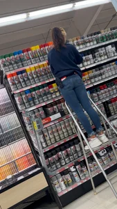 Oh My Stars! Tight AF On A Ladder🤩