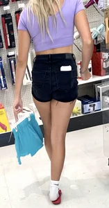 Blonde Bombshell Black Shorts