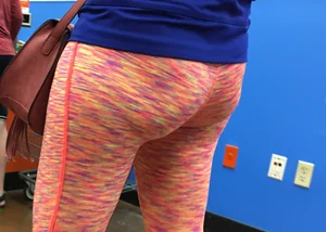 Pink patterned leggings ass at Walmart