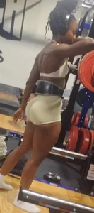 Ebony gym rat. Working on her perfect bubble ass