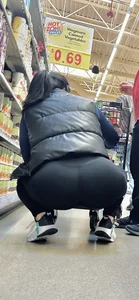 Tight booty Asian chic in black‼️