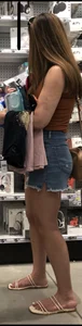 Pretty busty milf in shorts