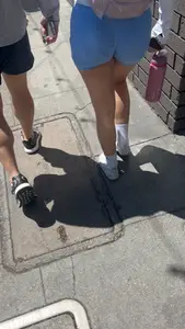 Thick Asian gym gf in booty shorts