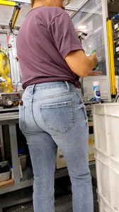 Blonde Latina milf tight ass in jeans