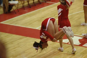 Candid cheerleaders