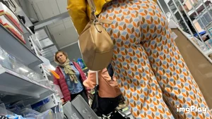 First Post | MUST SEE ! |  Pregnant Arabic Milf Bubble Butt In Flare Pants ( W/ Faceshots + GIF )