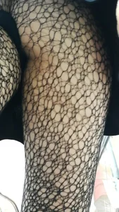 Street Upskirt Creepshot - Black Fishnet Pantyhose