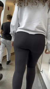 Curly Haired College Girl Loves To Only Wear Leggings Everyday