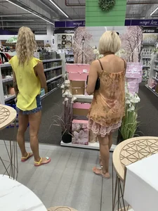 Mother upskirt and daughter showing ass cheeks