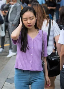 Sexy Asian girls in tight jeans and pants