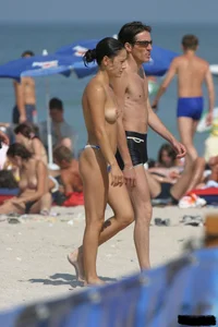 Beach voyeur girls in bikinis, thongs and topless