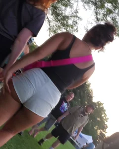 Incredible ass in white shorts with vtl