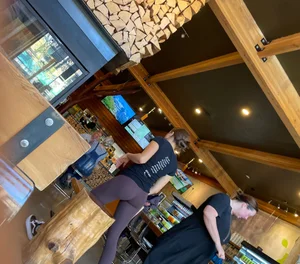 Sexy ass waitresses in yoga pants