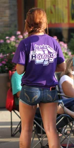 Sexy Firm Legs and Ass in Denim Shorts on a Street Creepshot