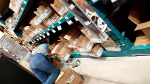 Oblivious Home Depot Milf cleaning up.
