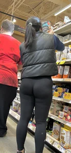 Tight booty Asian chic in black‼️
