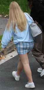 Blonde Teen Mini Skirt