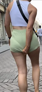 Slim thick girl in very thight shorts