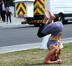 Candid sexy yoga girls