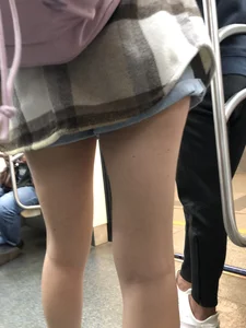 Hot thighs and legs in the subway closeup creepshots