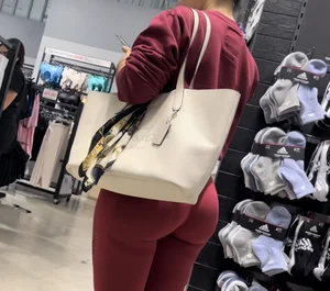 Fit Latina with a nice ass in red leggins (OC)