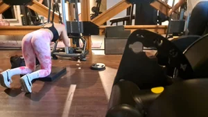 Sexy Gym Girl in Pink Leggings Doggy Style (OC)