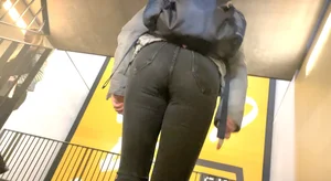 On the stairs