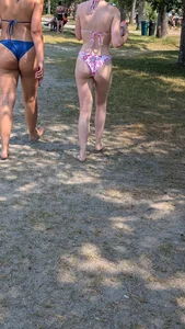 Two AMAZING ass in bikini on the beach. oc