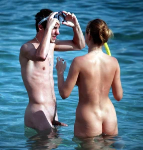 Nude beach and topless girls