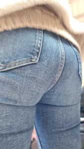 How high can she pull her jeans up?