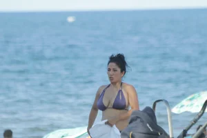 Bikini babes at Deerfield Beach in Florida