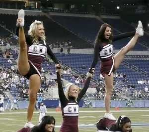 Candid cheerleaders