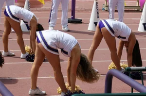 Candid cheerleaders