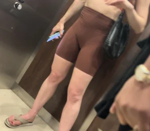 Fit / Jiggly Blonde in tight spandex shorts ( OC , VPL )