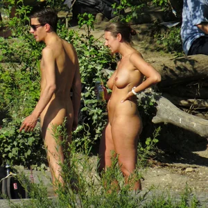 Nude beach and topless girls