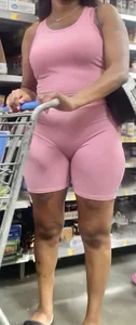 Huge Booty Ebony Milf in all Pink (vpl)