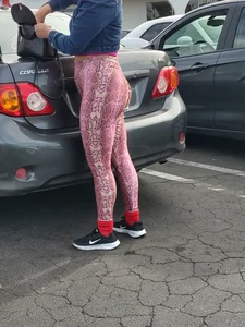 MUSTSEE! Latina ass SHOW OFF! PERFECT see-through ass animal print leggings