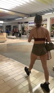 Mall trip 3! Perfect ass in jean shorts
