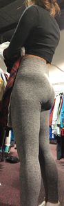 Gray leggings asian followed to two stores