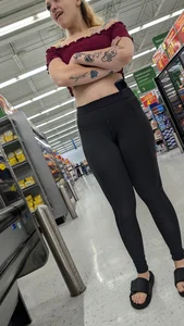 Tight girl in black Reebook legging. OC
