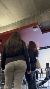 Slightly Chubby White Girl Jiggling In Grey Sweatpants