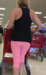 Milf at Target in pink leggings