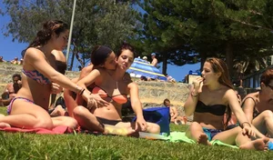 Awesome photos of sunbathing girls in swimsuits